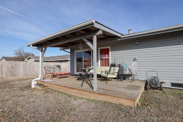 view of wooden deck