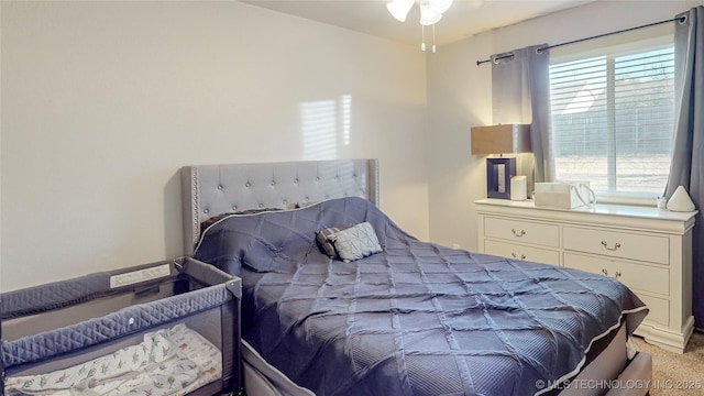 view of carpeted bedroom