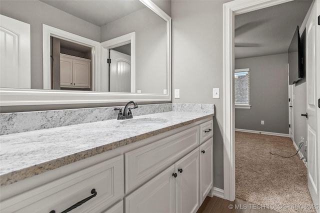 bathroom featuring vanity