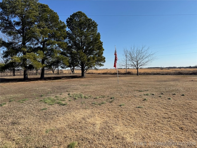 view of yard featuring a rural view