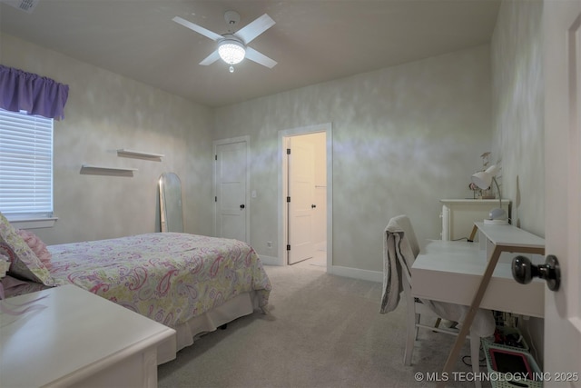 view of carpeted bedroom