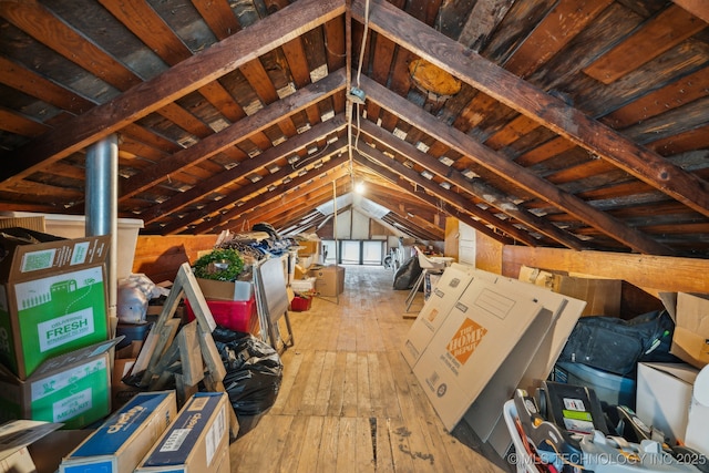 view of attic