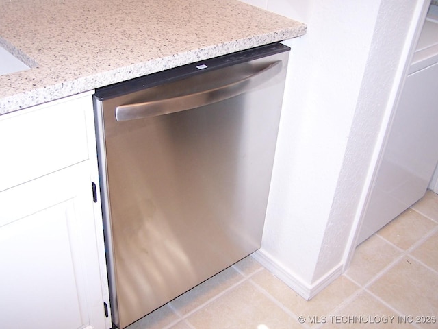 room details with dishwasher and white cabinets