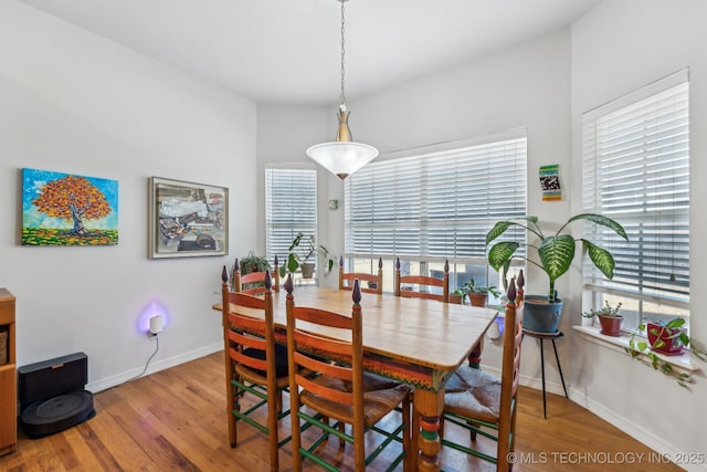 dining room featuring wood-type flooring