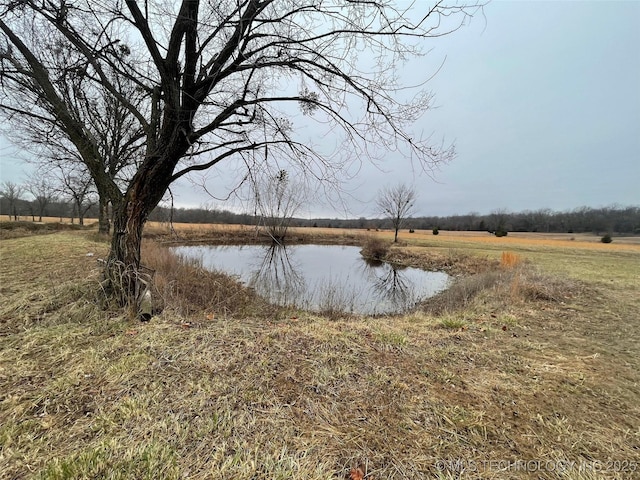 property view of water with a rural view