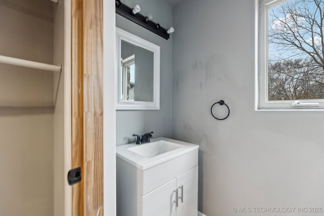 bathroom featuring vanity and plenty of natural light