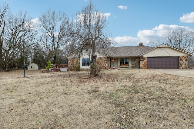 ranch-style house with a garage