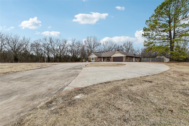 exterior space featuring a garage