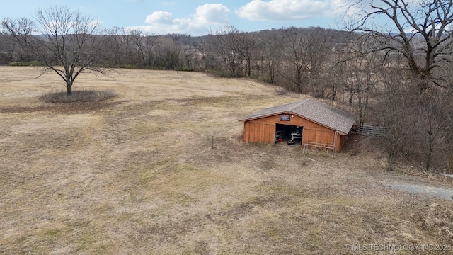 exterior space with a rural view