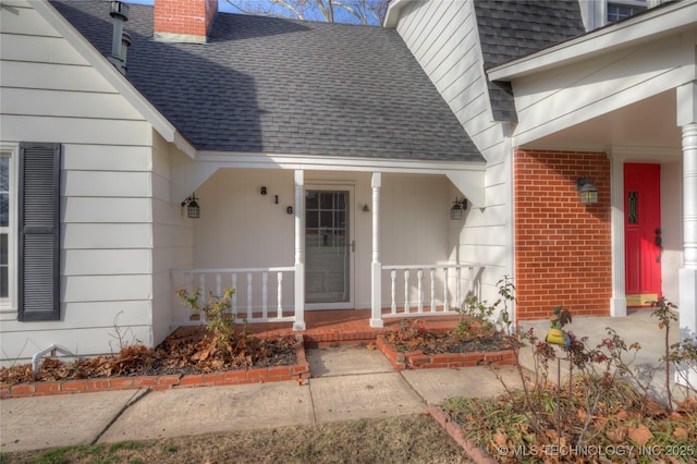 entrance to property with covered porch