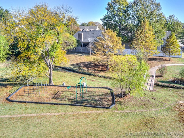 view of community with a yard