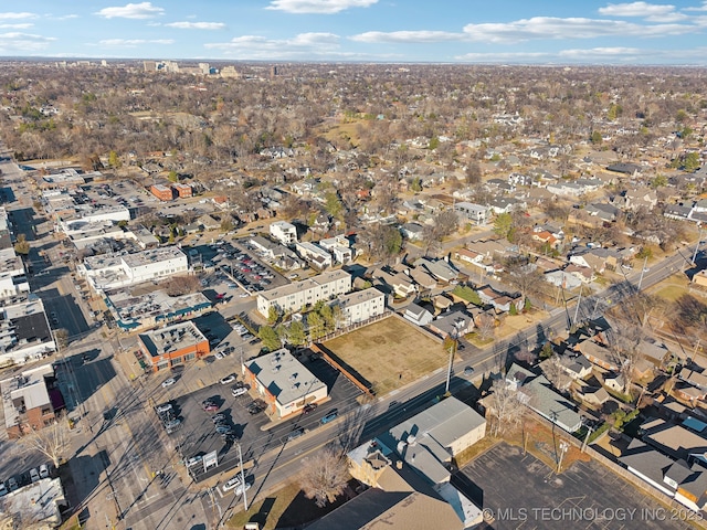 aerial view with a residential view