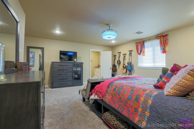 view of carpeted bedroom