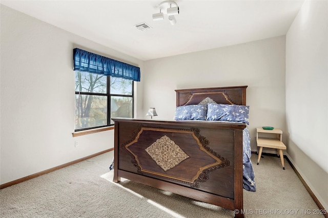 view of carpeted bedroom