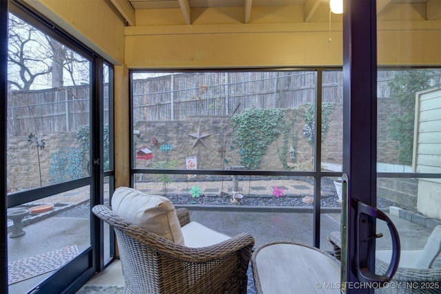 view of sunroom / solarium