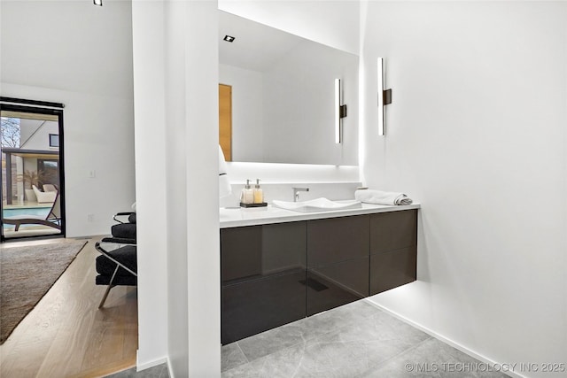 bathroom featuring vanity