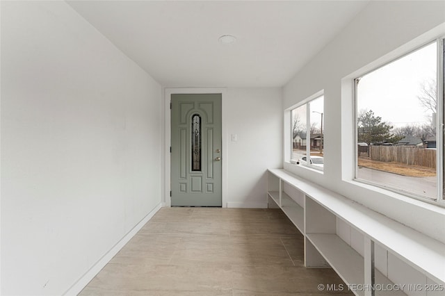 interior space with light wood-type flooring