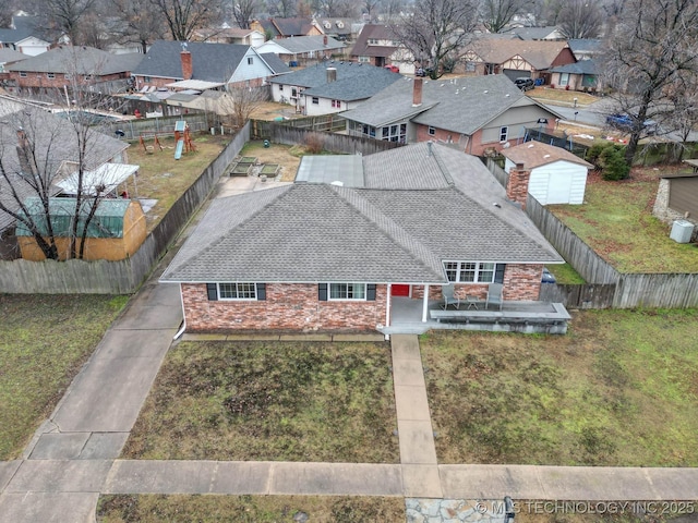 birds eye view of property