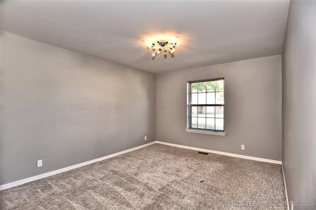 view of carpeted empty room