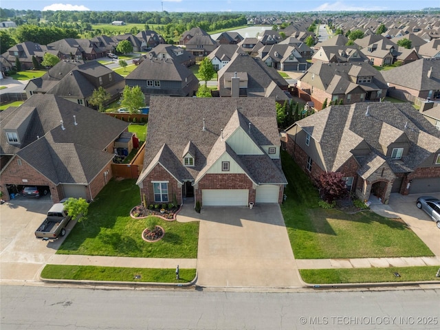 aerial view featuring a residential view