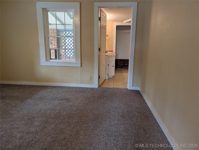 view of carpeted empty room