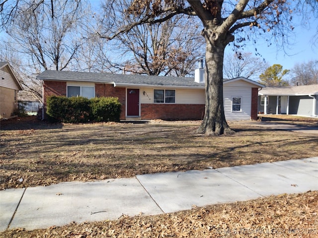 view of single story home