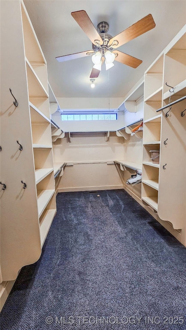 116568 S 4268th Rd, Checotah, OK 74426 - spacious closet featuring carpet flooring and a ceiling fan