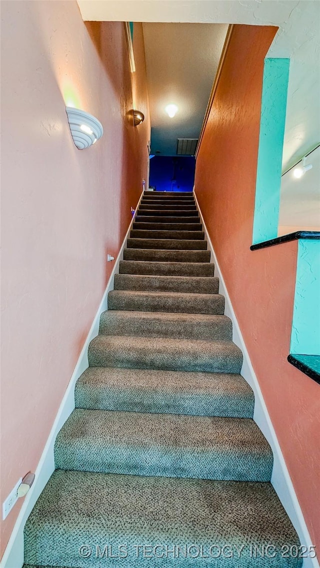 116568 S 4268th Rd, Checotah, OK 74426 - stairs featuring carpet flooring