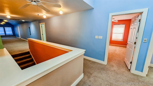 116568 S 4268th Rd, Checotah, OK 74426 - hall with carpet flooring and baseboards