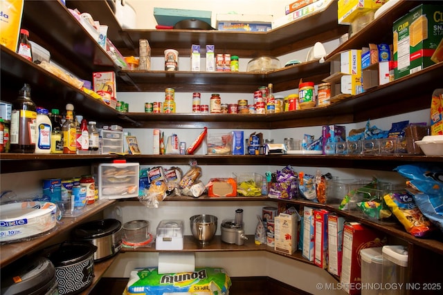 view of pantry