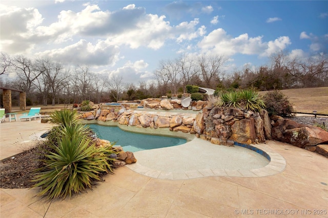 view of pool with a patio