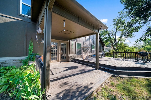 view of wooden deck