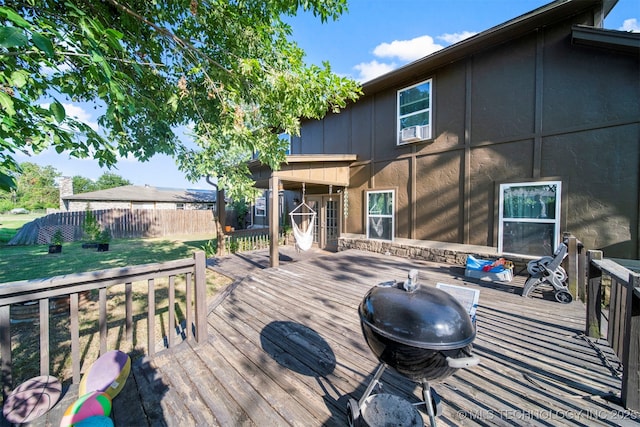 deck with grilling area