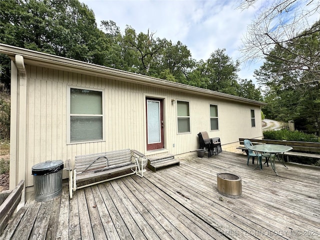 view of wooden deck