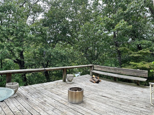 view of wooden terrace