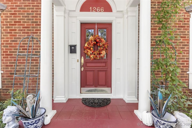 view of doorway to property