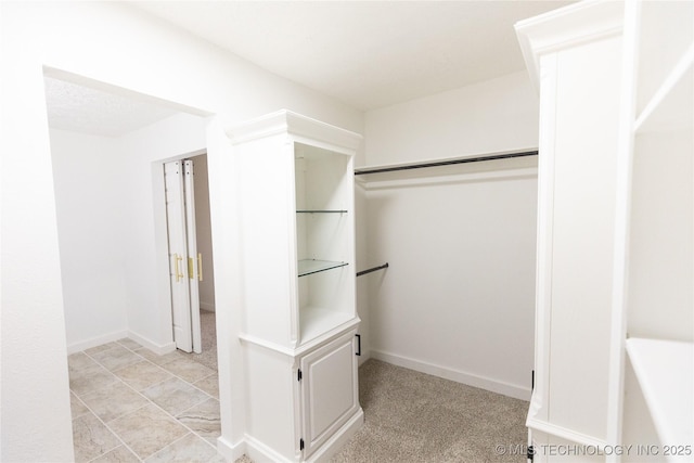 view of walk in closet