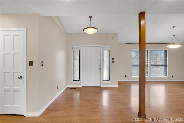 foyer with hardwood / wood-style floors and a wealth of natural light