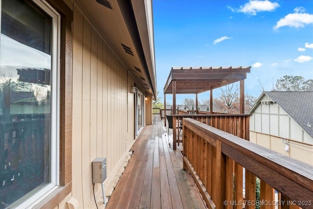 view of wooden terrace