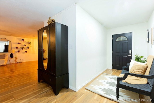 entryway featuring light hardwood / wood-style flooring