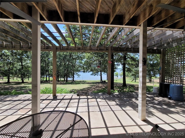 view of patio / terrace with a pergola