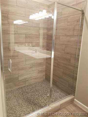 bathroom with walk in shower