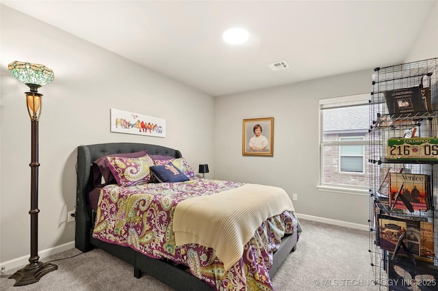 bedroom with carpet floors