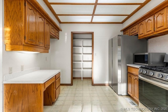 kitchen with appliances with stainless steel finishes