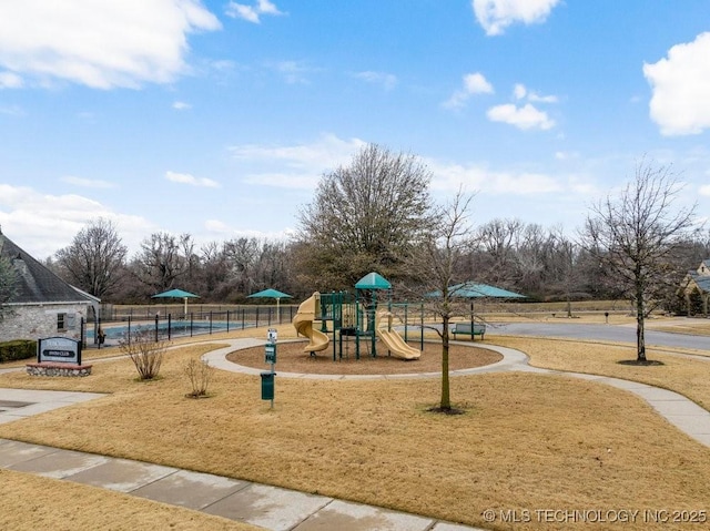 view of jungle gym