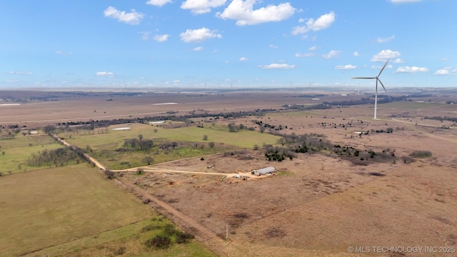 bird's eye view featuring a rural view