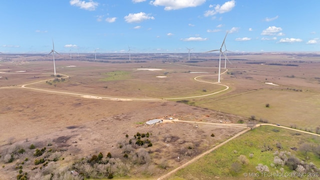 drone / aerial view featuring a rural view