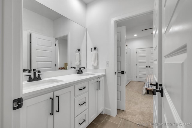 bathroom with vanity