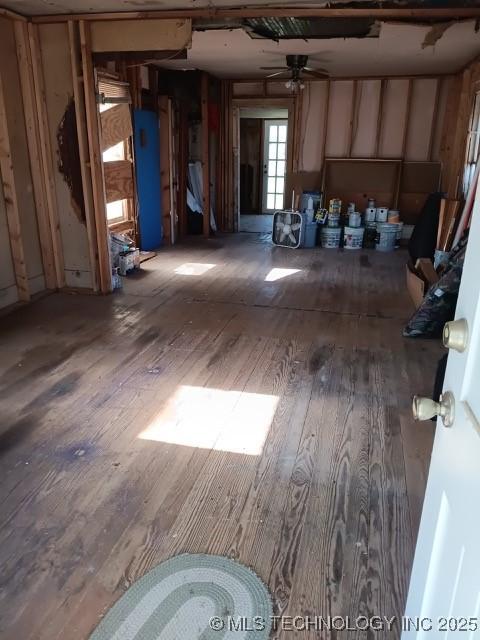 miscellaneous room featuring hardwood / wood-style flooring