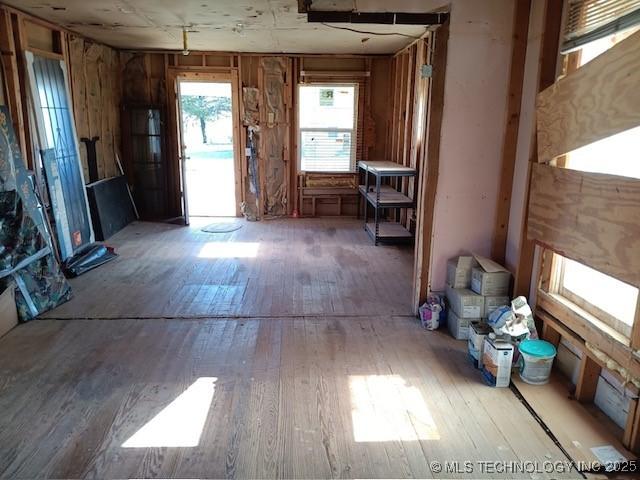 misc room with hardwood / wood-style flooring